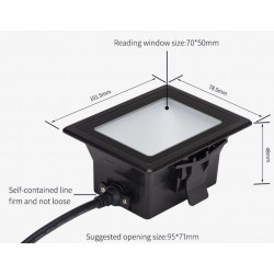 QR and barcode reader. For USB, Waterproof IP66, fast barcode and QR reading for installation