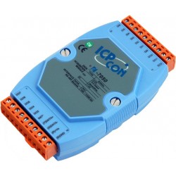 The ICP DAS I-7050 is an I / O module with 7 digital inputs (DRY / WET switch) and 8 digital outputs. RS485 bus