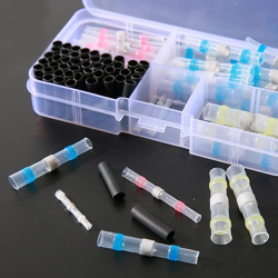 Heatshrink with solder and glue