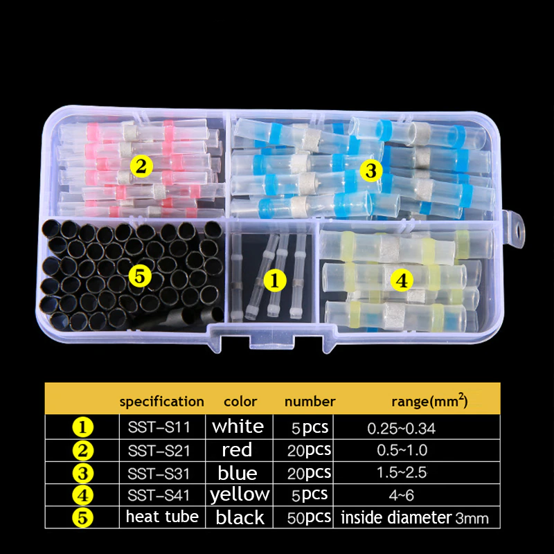 Shrinkeflex med loddemaskin og lim