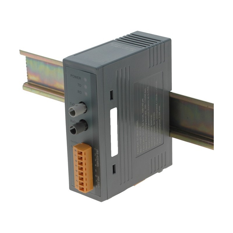 Multi Mode Fiber Converter for RS232/422/485 - 2km Range