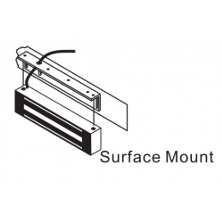 Waterproof mini door magnet, holding power up to 272kg. 12 / 24VDC switching