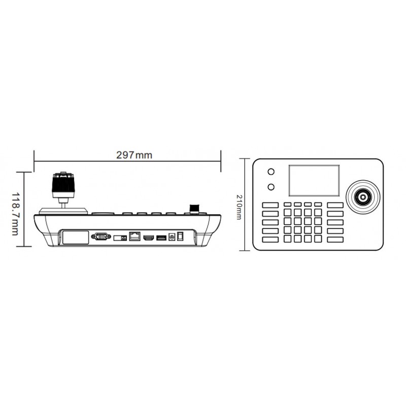 Advanced IP/ PTZ Camera Keyboard with 4D Joystick Control