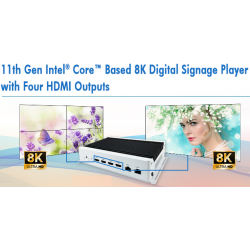 8K Digital Signage Player: 11th Gen Intel & 4x HDMI 2.0