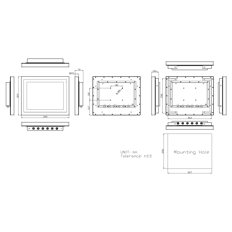 Ex godkendt panel PC til Offshore,ATEX Zone2 Ex nA ic IIC T4 GcClass I, ABCD T4ANSI/ISA 12.12.01-2013CSA Std. C22.2 No213-1987