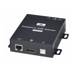 DisplayPort KVM extender with 4 x USB up to 100m Cat. 6a Cable - for touch screen