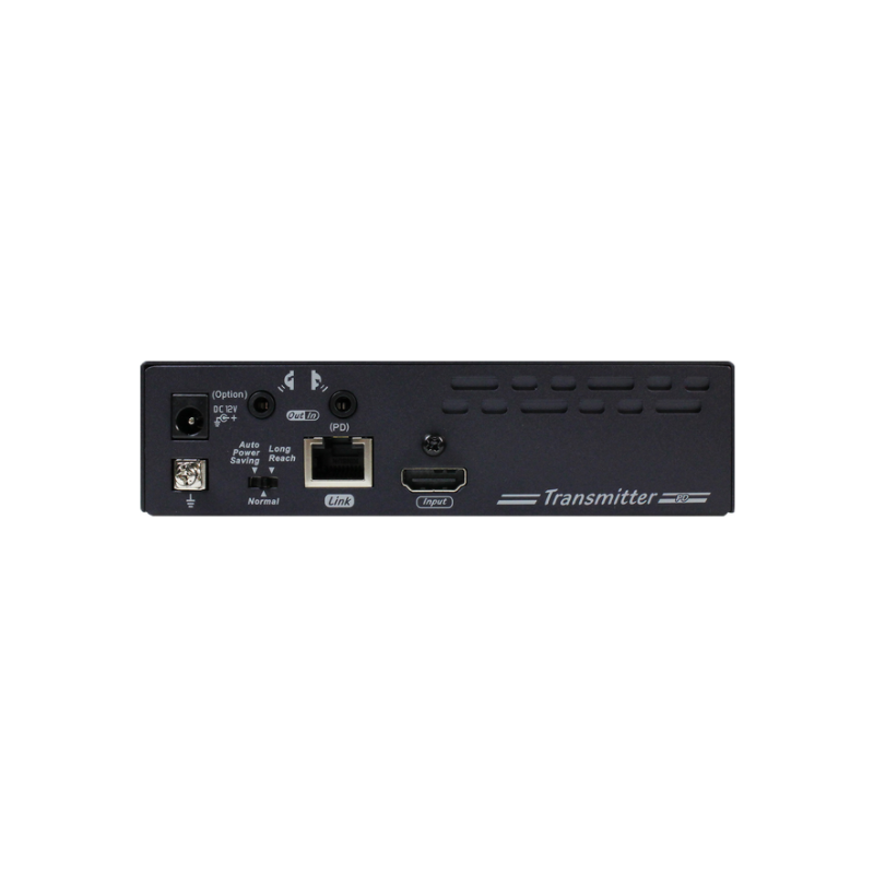 4K60 HDMI transmitter over Cat.6a cable with PoH. 100 meters HDbaset.