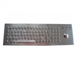 IP65 stainless steel keyboard with trackball rugged and waterproof, USB, Nordic character