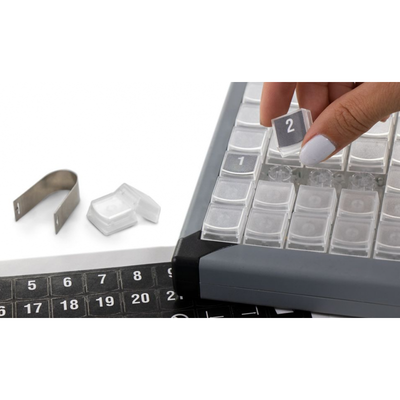 X-KEYS XK-0980-UBK80-R, USB-tastatur med 80 programmerbare taster og innebygd LED-lys