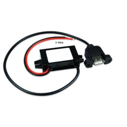 DC / DC converter from 8-35VDC to 5VDC USB female connector. USB OUTLET with 5v