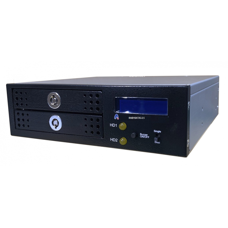 Drawer 2x2½ "SSD HDD / SSD SATA III RAID 0/1 in a 5 1/4" Drawer