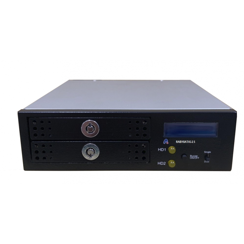 Drawer 2x2½ "SSD HDD / SSD SATA III RAID 0/1 in a 5 1/4" Drawer