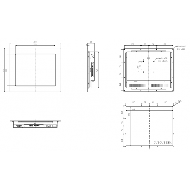 19" High brightness Monitor - Sunlight