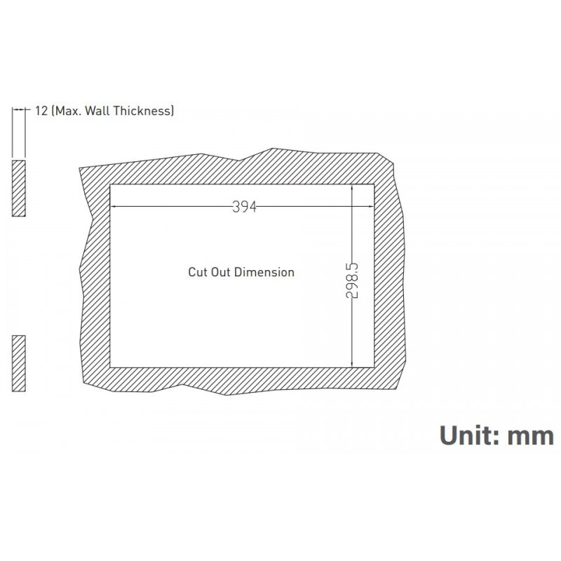 15 "Panel Vesa Monitor TFT-LCD, resistiv berøring, IP65 Front VGA, DVI-D, DisplayPort 1024x768