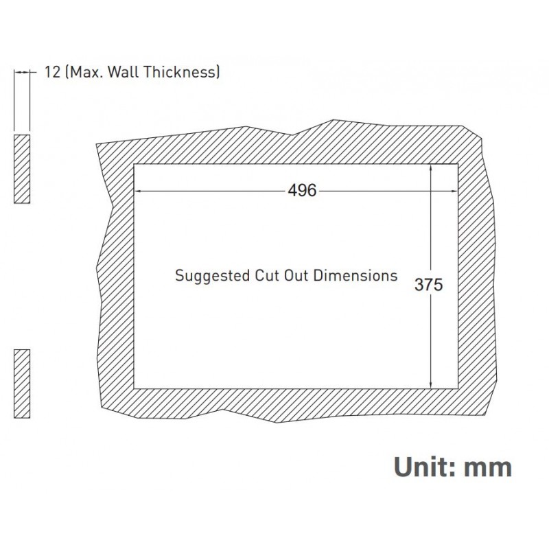19 "Panel Mount VESA TFT-LCD, projisert Kapasitiv berøring, IP65 Front VGA, DP, DVI-D 12,24,48VDC