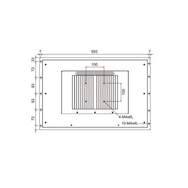 Høy lysstyrke, lesbar av sollys, Industrial Panel PC 21.5 LCD med Touch