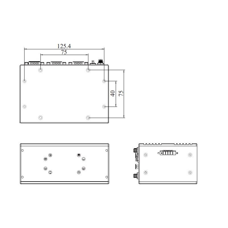 Kompakt fanfri innebygd PC for industriell bruk