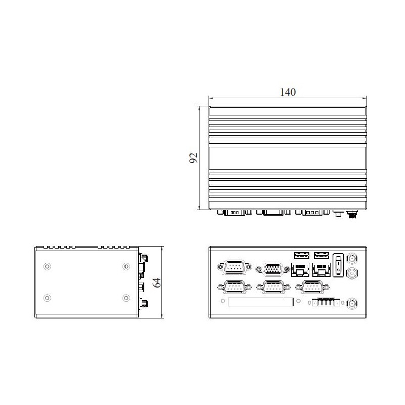 Kompakt fanfri innebygd PC for industriell bruk