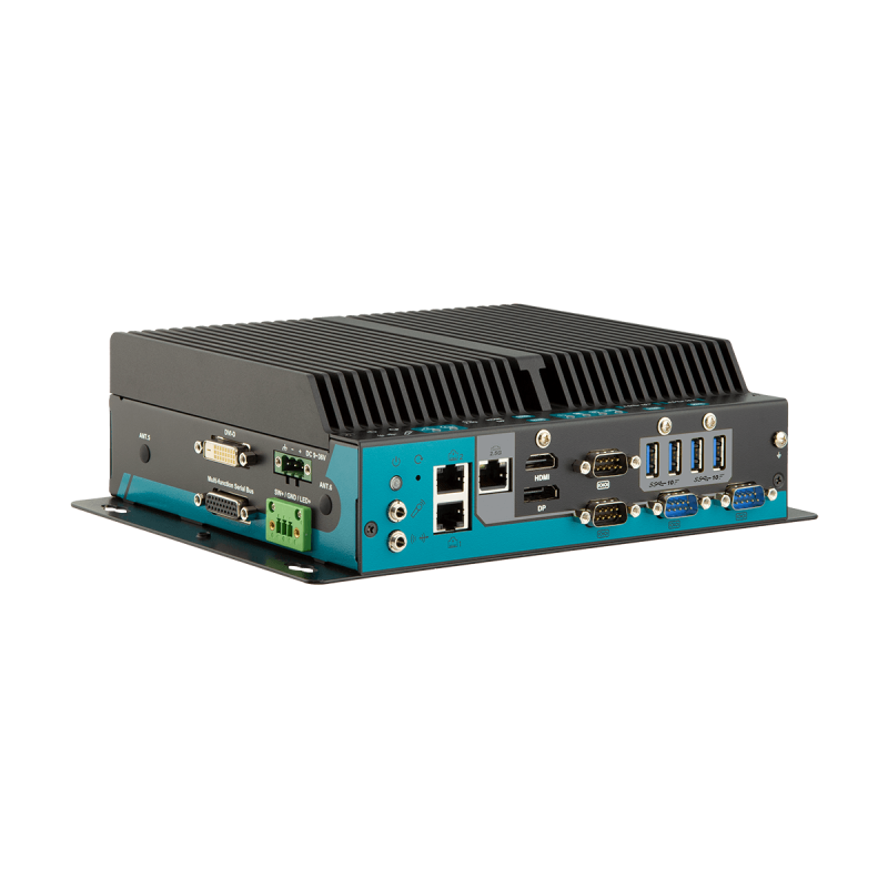 Fanless embedded PC i3, DIN mount, RS232, Dgital IO, TPM 2.0 , Secure Boot
