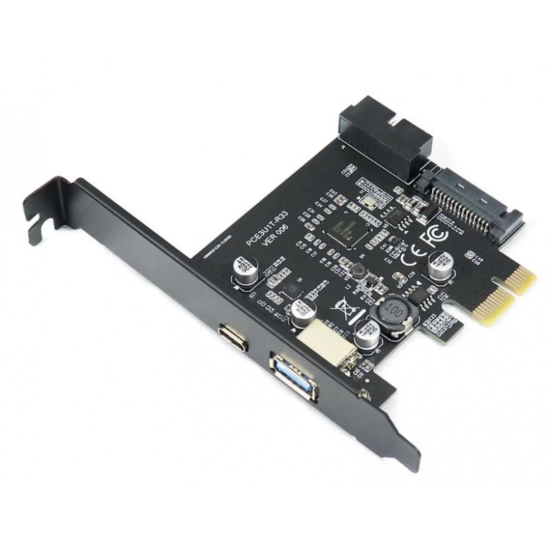 PCI Express card for 19-pin USB 3.0 connector