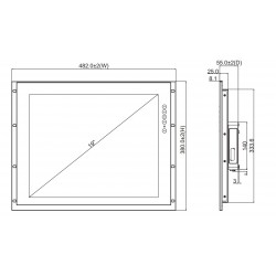Panel touch screen 19" inch - Touch / Touch sensitive with HDMI VGA DP resistive Touch