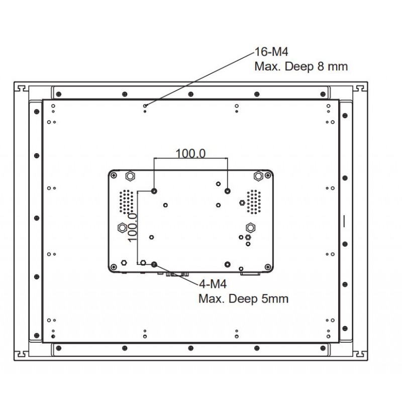 Panel touch screen 19" inch - Touch / Touch sensitive with HDMI VGA DP resistive Touch