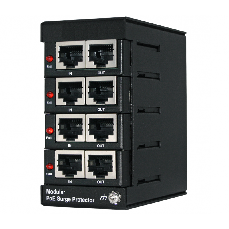 Modular PoE Surge Protection for 8 Wires - Up to 20KV/10KA