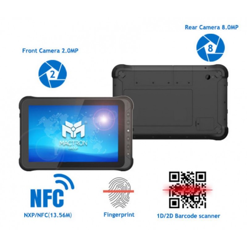 10.1 Industrial tablet: Support Windows 11, 700nits, camera, RFID, barcode scanner | IP65