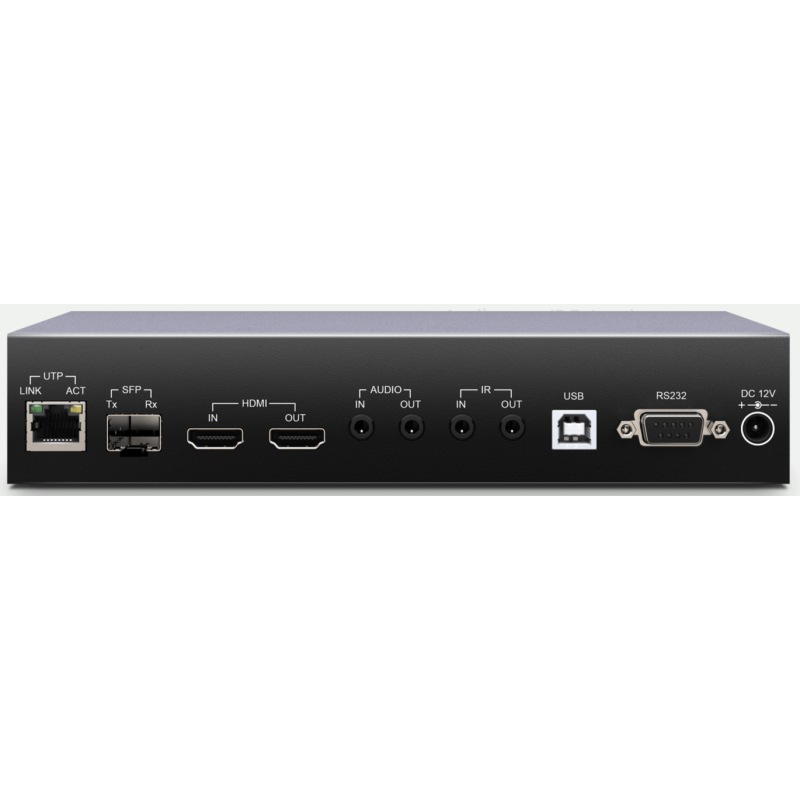 4K@30Hz HDMI KVM Extender transmitter over IP / point to point with RJ45 (150m) or fiber (60km). PoE.