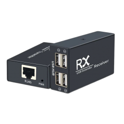 4 Port USB2.0, extender, 120 meters, extender over RJ45 patch cable. Stable 5VDC on USB port