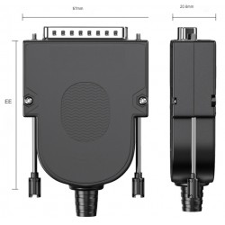 DB25 male terminal block, Breakout box LPT