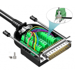 DB25 male terminal block, Breakout box LPT
