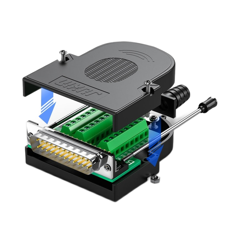 DB25 male terminal block, Breakout box LPT
