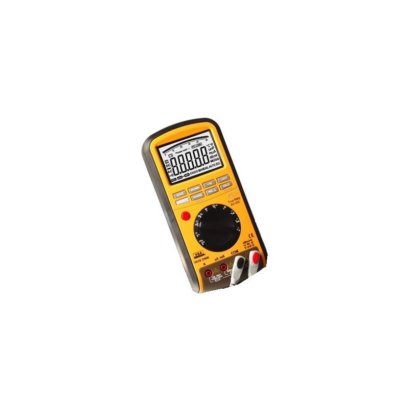 Digital multimeter with tests for thermocouples, transistors and diodes