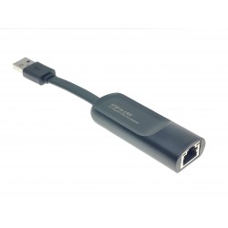 USB 3.0 til 2.5 Gbps Ethernet-adapter RJ45, svart