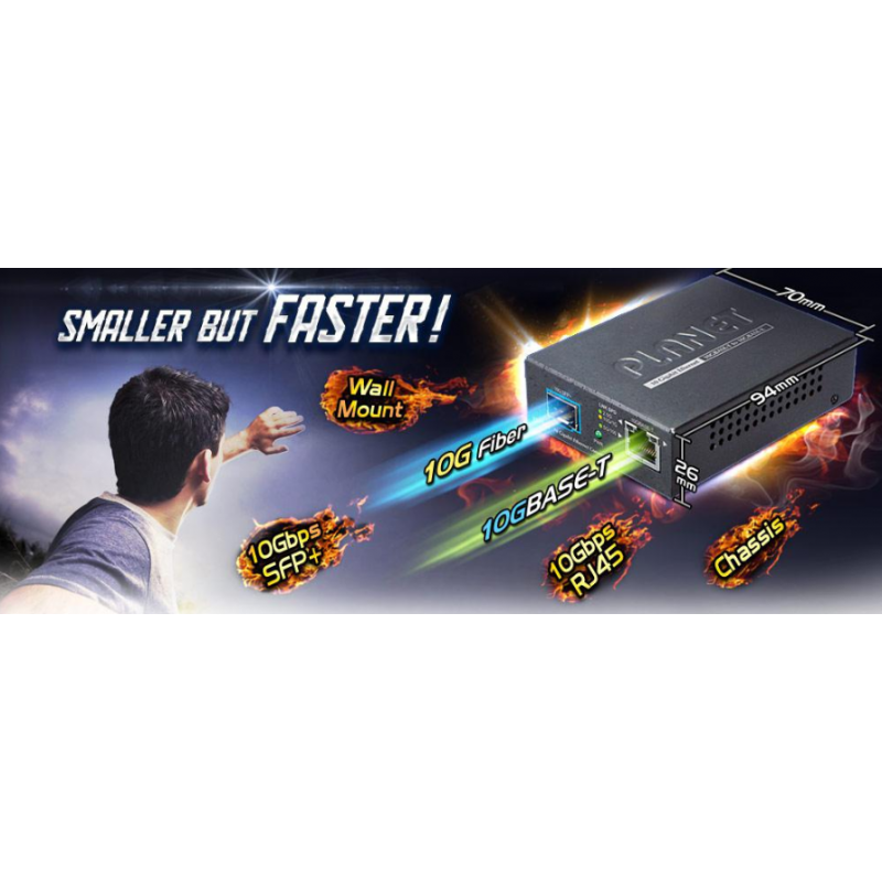 Media Converter RJ45 for fiber. RJ45 10Gbit/5Gbit/2.5Gbit/1Gbit/100Mbit. Fiber 10Gbit SFP+