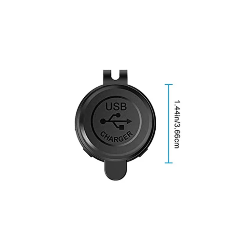 Combination Socket USB-C PD USB-A Cigar Socket Round Waterproof Panel Mount USB Charger for Boat Car Truck