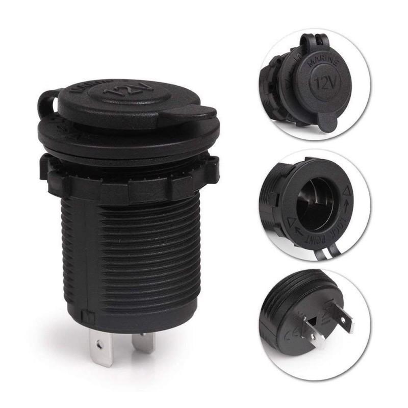 12V USB cigar outlet for car, boat, tractor, waterproof, dustproof around
