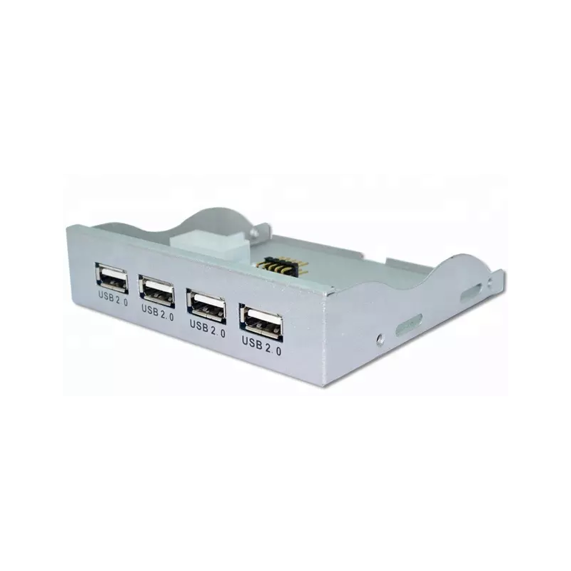 USB-hub 3,5″ panelmontering – 4 porter USB 2.0 for kabinetter