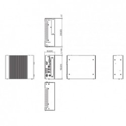 Industrial PC i3, i5,i7 fanless, for DIN rail mounting, VGA, HDMI, Isolated RS232,422,485