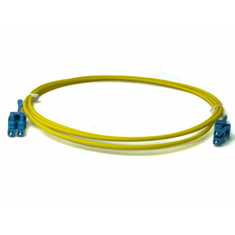 Uniboot Single mode Fiber Cable, LC-LC, 20m, 9 / 125my, Yellow, LSFRZH, Duplex