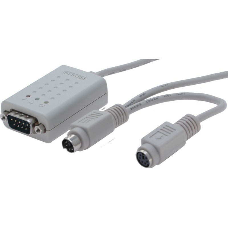 RS232 to keyboard mini DIN6 HID via PS/2 port keyboard - ASCII characters CON232K