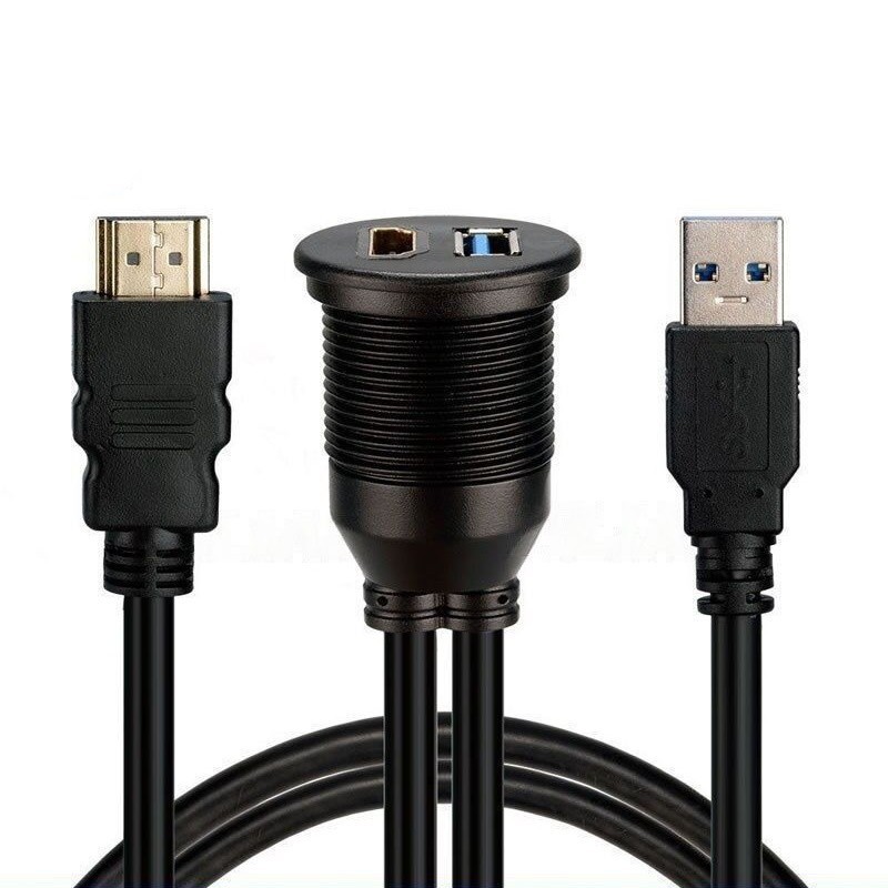 HDMI & USB 3.0 panelforlenger - 1 meter