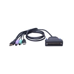 Pull-out console with monitor, keyboard and touchpad. HDMI. Local operation of Server in 19" rack cabinet