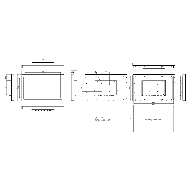 21,5" panel-PC ATEX/IECEX Zone2, Zone22 og C1D2/C2D2/C3-sertifisert Intel N2930