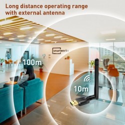 Long Range 100M Bluetooth dongle via USB with external antenna