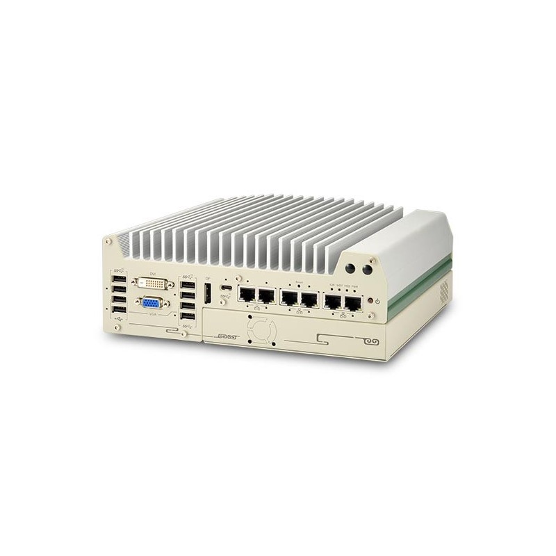 Vifteløs PC 14. generasjons vegg/Vesa, 6xLAN USB 3.2, i7/i9/i3 TPM 2.0, MIL-STD-810H bred temperaturkontroll