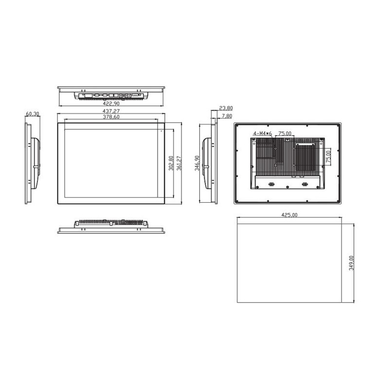 Industrial Panel PC with edgless modern design
