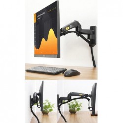 Full Motion Arm Wall Bracket for 17-27 TVs/Monitors, VESA 75/100mm