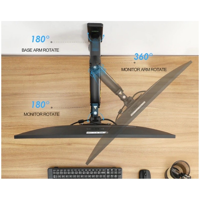 Full Motion Arm Wall Bracket for 17-27 TVs/Monitors, VESA 75/100mm